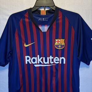 FC Barcelona Nike 2018/2019 Football Soccer Home Jersey Kit #10 Messi Size Large